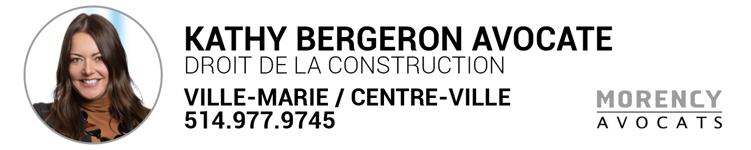 Kathy Bergeron avocate - Droit de la construction