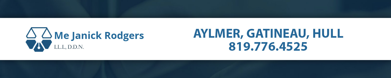 Notaire Me. Janick Rodgers - Notaire Aylmer