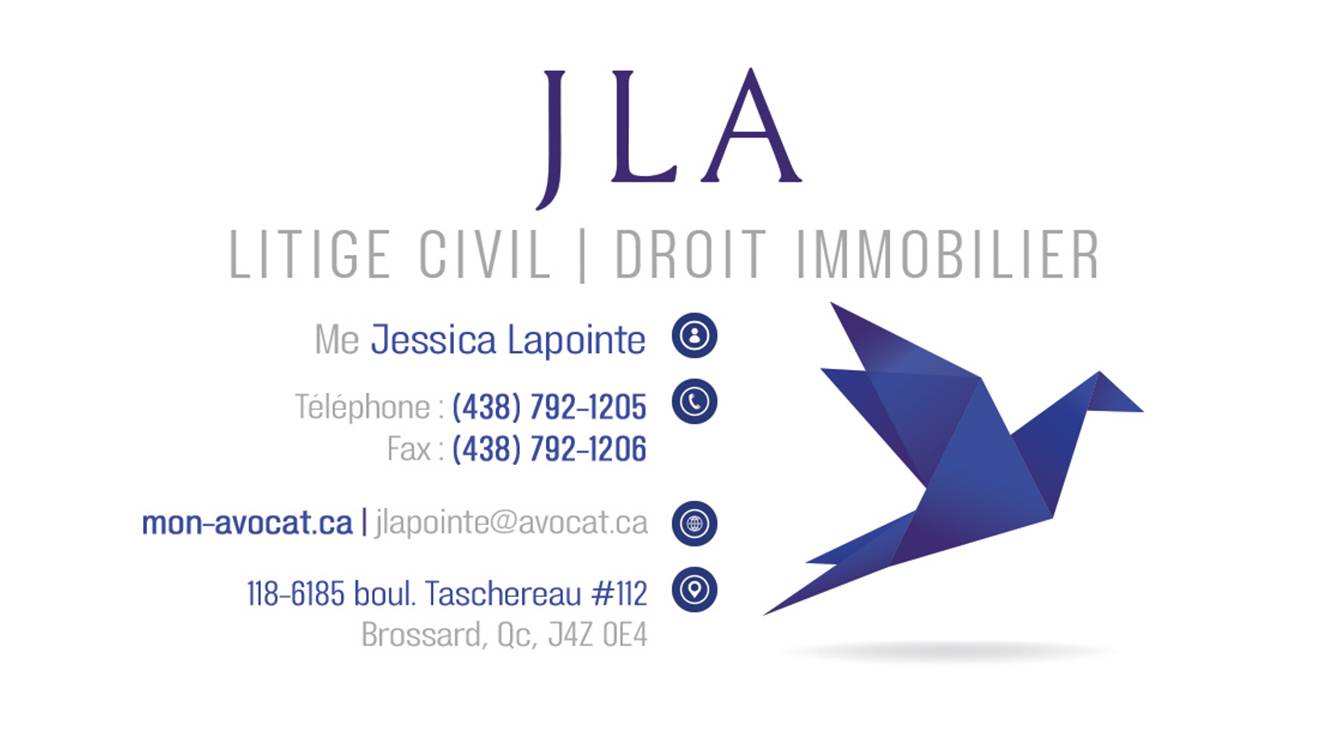 Jessica Lapointe Avocate Rive Sud | Lawyer | Litige civil | Droit Immobilier | Vice caché | Brossard
